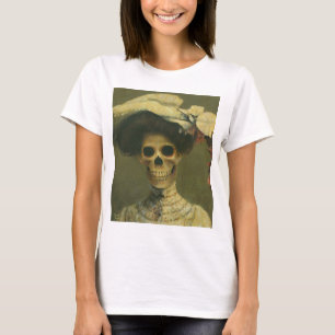 T-shirt Vintage dame de squelette gothique