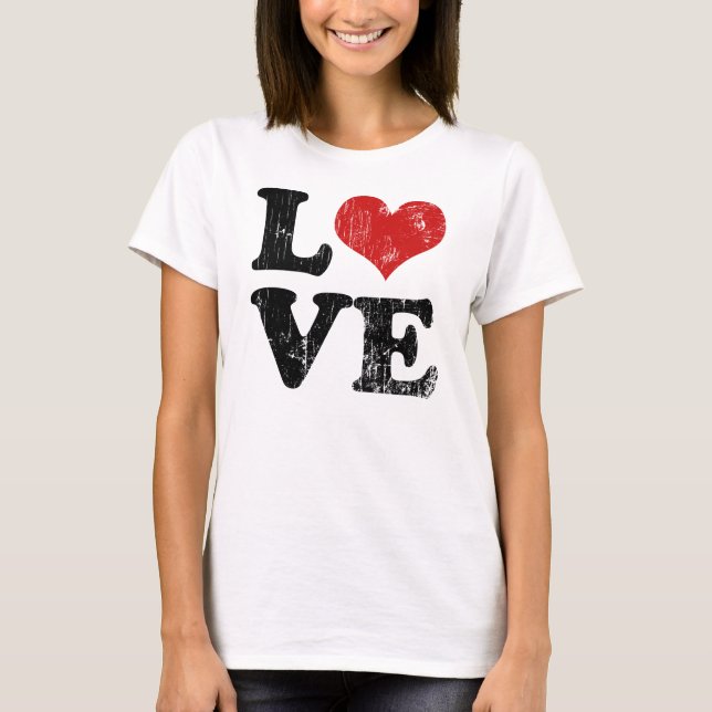 T-shirt vintage d'amour (Devant)
