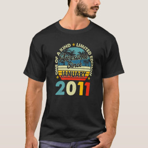 T-shirt vintage de 12 ans janvier 2011 12e anniversaire Re