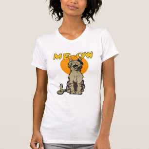 T-shirt vintage de chat d'allée de chant