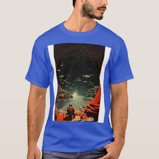 T-shirt Vintage de pêche spatiale
