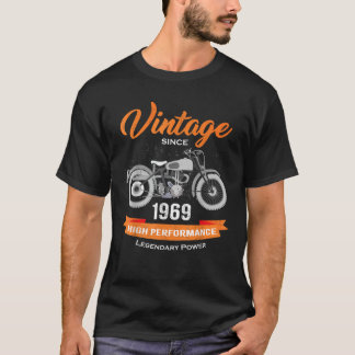 T-shirt Vintage depuis 1969 50e Anniversaire Motorcycle Bi