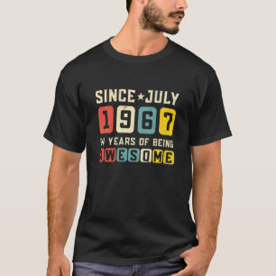 T-shirt Vintage Depuis Juillet 1967 54 Ans D'Être Étonna