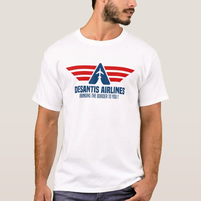 T-shirt Vintage Desantis Airlines Mème politique américain (Devant)