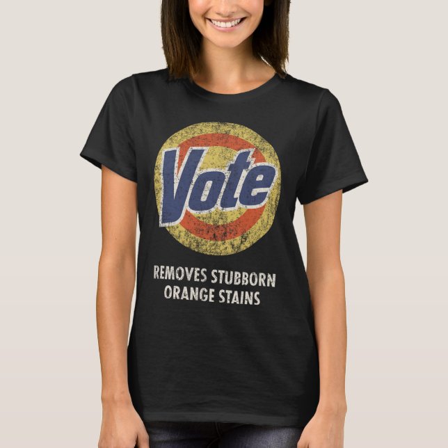 T-shirt Vintage détergent anti-Trump pour les votes (Devant)