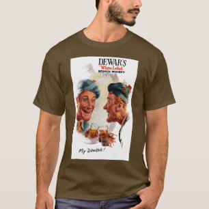 T-shirt Vintage Dewar Scotch Whisky Advert