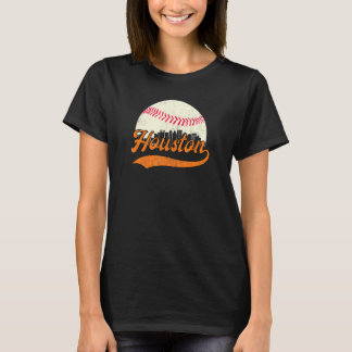 T-shirt Vintage Distressed Houston Texas Skyline Apparel