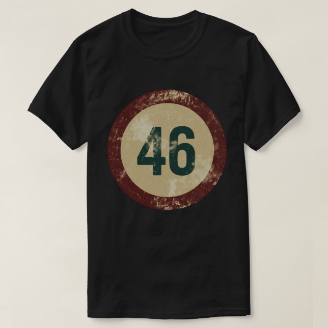 T-shirt Vintage Distressed Number 46 (Design devant)