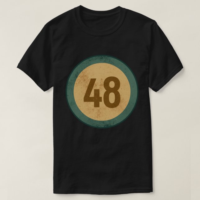 T-shirt Vintage Distressed Number 48 (Design devant)