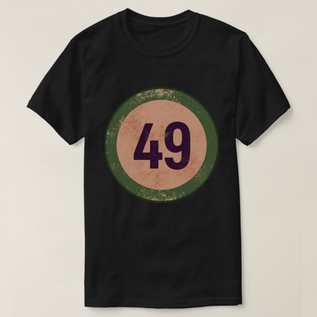 T-shirt Vintage Distressed Number 49 (Design devant)