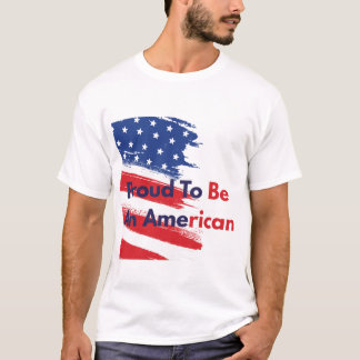T-shirt Vintage Distressed USA Flag Proud To Be An America
