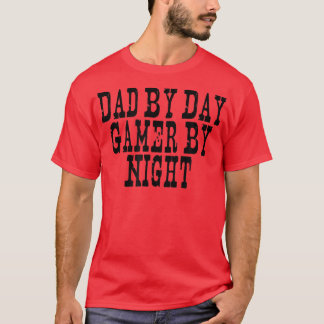 T-shirt Vintage Dit Drôle Papa Par Jeu De Jour Par Nuit