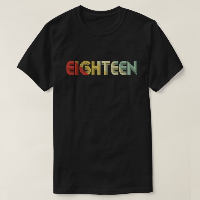T-shirt vintage dix-huit 18e anniversaire (Design devant)