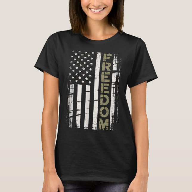 T-shirt Vintage Dom American Flag  (Devant)