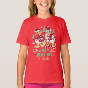 T-shirt Vintage Donald & Daisy Coeurs de vacances chauds
