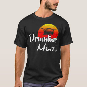 T-shirt Vintage Drumline Maman Retro Sunset Funny Music Ca