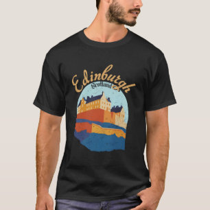 T-shirt Vintage écossaise Edimbourg Castle Scotland