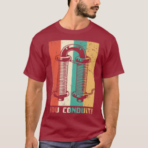 T-shirt Vintage électricien Conduit Pun arc-en-ciel