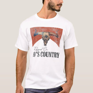 T-shirt Vintage Élevé Sur La Musique De Pays Des Années 90