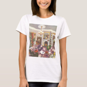 T-shirt Vintage Enveloppement de Noël présente dans le sal