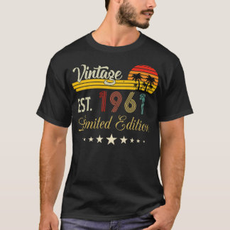 T-shirt Vintage Est 1961 Edition Limitée Anniversaire