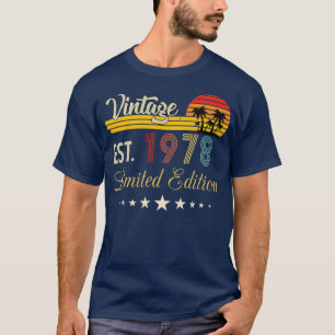 T-shirt Vintage Est 1978 Edition Limitée Anniversaire