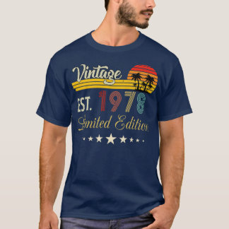 T-shirt Vintage Est 1978 Edition Limitée Anniversaire