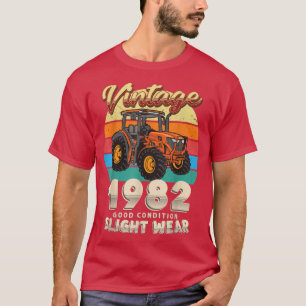 T-shirt Vintage Est 1982 Farmer Tractor 40e anniversaire 4