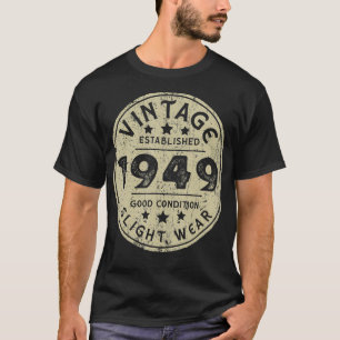 T-shirt Vintage établi 1949 73ème anniversaire fête Retro