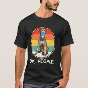 T-shirt Vintage Ew People Irish Wolfhound Chien portant le