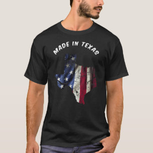 T-shirt Vintage Fabriqué Au Texas Fier Né Aux Etats-Unis A