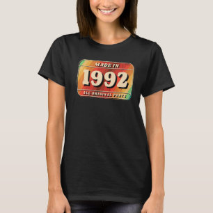 T-shirt Vintage Fabriqué En 1992 Plaque De Licence De Pièc