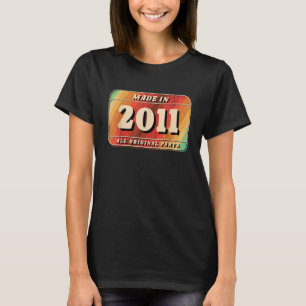T-shirt Vintage Fabriqué En 2011 Plaque De Licence Pièces