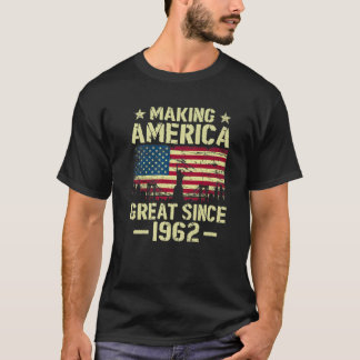T-shirt Vintage Faire de l'Amérique un grand drapeau depui