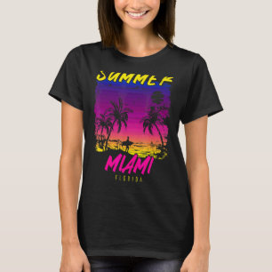 T-shirt Vintage Famille Vacances Floride Été Miami Beach