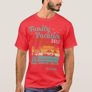 T-shirt Vintage Famille Vacation 2022 Californie Père Noël