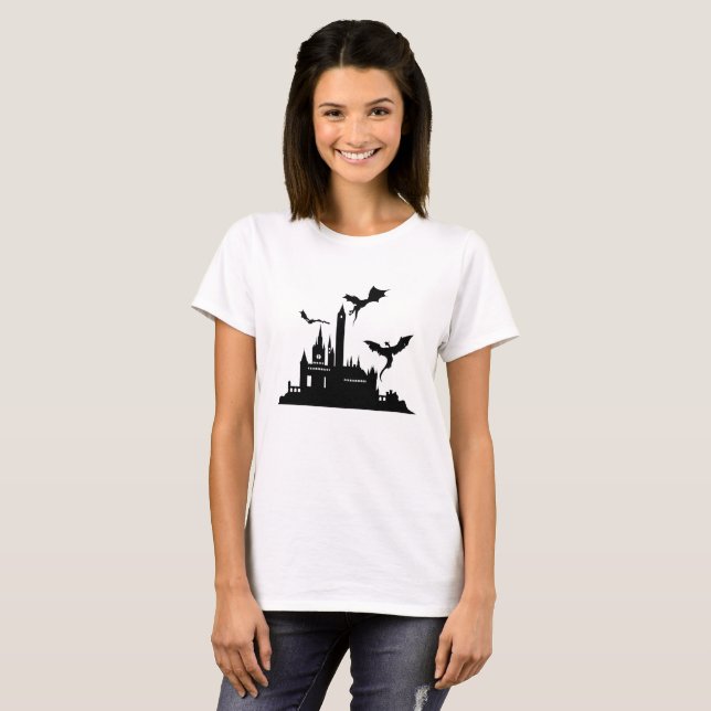 T-shirt Vintage Fantasy  Dragon  (Devant entier)