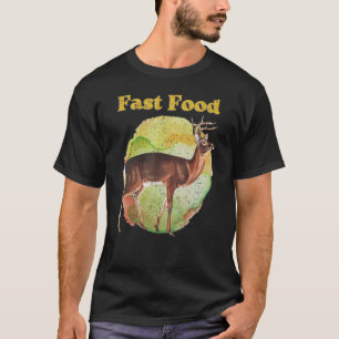T-shirt Vintage Fast Food Funny Deer Chasse Saison Deer H