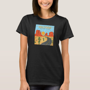 T-shirt Vintage Fete Sunset Desert Vibes Mountain Cactus A