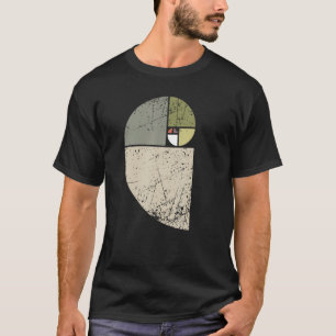 T-shirt Vintage Fibonacci Spiral Math Golden Ratio Cool Sc