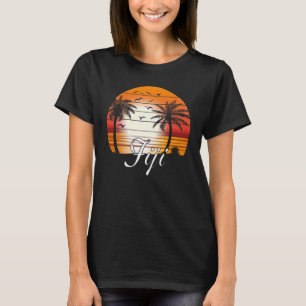 T-shirt Vintage Fiji Palm Trees Summer Beach