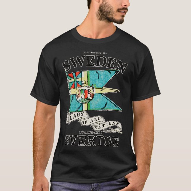T-shirt Vintage Flag of Sweden (Devant)