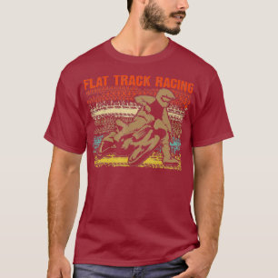 T-shirt Vintage Flat Track Racer Cadeau Motorcycle Racer
