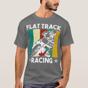T-shirt Vintage Flat Track Racer Cadeau Motorcycle Racer