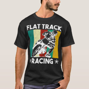 T-shirt Vintage Flat Track Racer Cadeau Motorcycle Racer