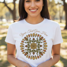 Vintage Floral Linocut Medallion Custom Text