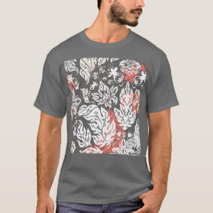 T-shirt Vintage Formes ornées Éléments Motif gris blanc