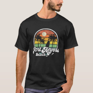 T-shirt Vintage Fort Myers Beach Floride Surfing Retro les