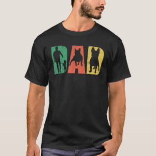 T-shirt Vintage French Bulldog Chien Maman Papa Mignonne A