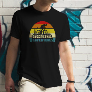 T-shirt Vintage Funny Cycopathie Aventures Cyclistes Vélo
